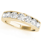 14K Yellow Gold Multi-Stone Diamond Wedding Band
