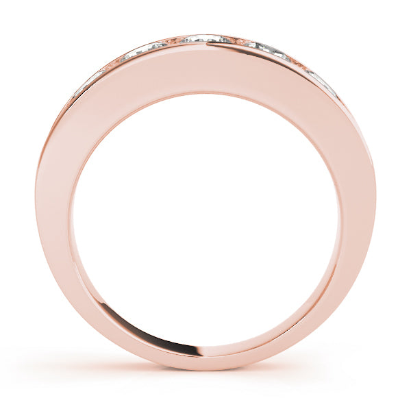 18K Rose Gold Diamond Wedding Ring
