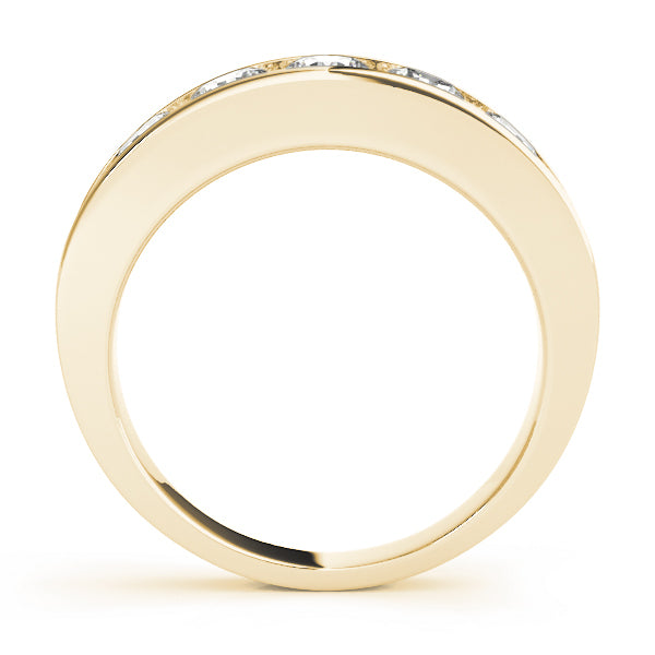 14K Yellow Gold Multi-Stone Diamond Wedding Band