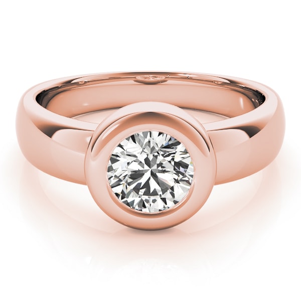 14K Rose Gold 1 ct tw Solitaire Diamond Engagement Ring