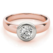 14K Rose Gold 1 ct tw Solitaire Diamond Engagement Ring