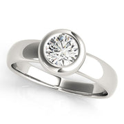 14K White Gold 1 ct tw Solitaire Diamond Engagement Ring
