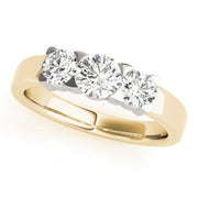 14K Yellow Gold 1 ct tw Three Stone Diamond Engagement Ring