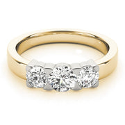 14K Yellow Gold 1 ct tw Three Stone Diamond Engagement Ring