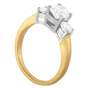 1.3 CTW Round Diamond Three Stone Ring