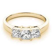 14K Yellow Gold 1 1/8 ct tw Three Stone Diamond Engagement Ring