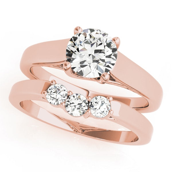 14K Rose Gold 1 ct tw Solitaire Diamond Engagement Ring