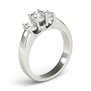 1 CT Round Diamond Three Stone Engagement Ring