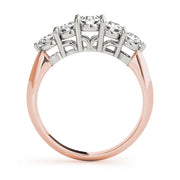 18K Rose Gold 1 CT Diamond Wedding Band