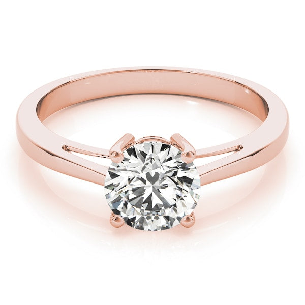 18K Rose Gold 1 ct tw Solitaire Diamond Engagement Ring