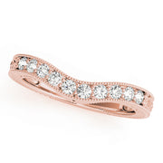 14K Rose Gold Round Diamond Wedding Ring