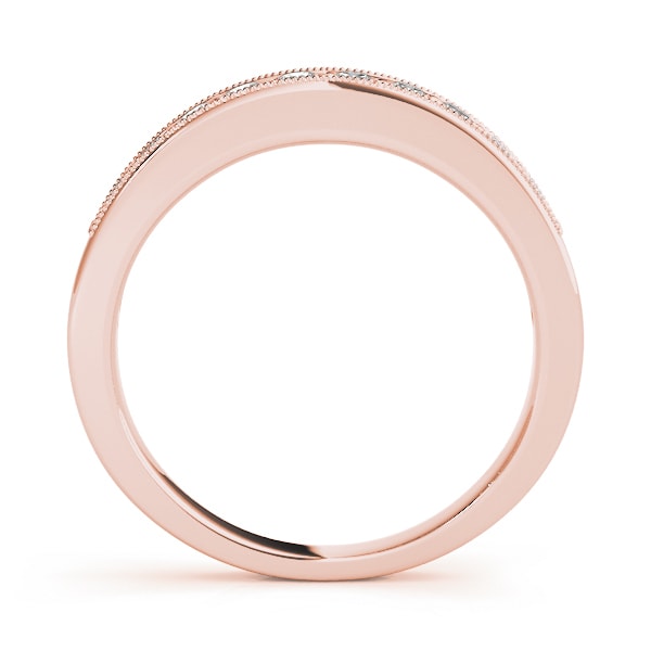 18K Rose Gold 1/10 ct tw Diamond Wedding Ring