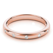 18K Rose Gold Multi-Diamond Wedding Ring