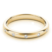 14K Yellow Gold 7-Diamond Wedding Band