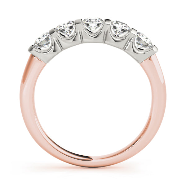 18K Rose Gold 1 ct tw Diamond Wedding Ring