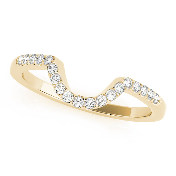 18K Yellow Gold 1/6 ct tw Diamond Wedding Ring