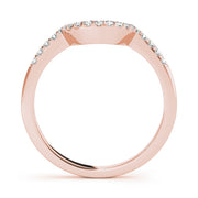 14K Rose Gold 1/6 ct tw Diamond Wedding Ring