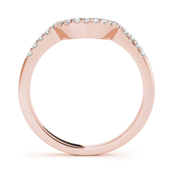 14K Rose Gold 1/6 ct tw Diamond Wedding Ring