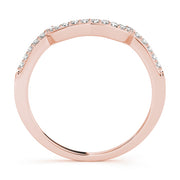 18K Rose Gold 1/6 ct tw Diamond Wedding Ring