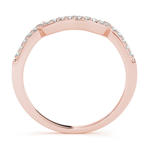 18K Rose Gold 1/5 ct tw Diamond Wedding Ring