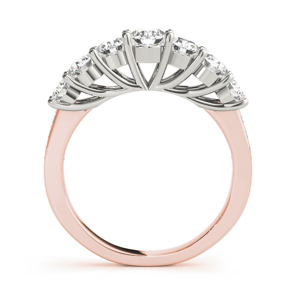 18K Rose Gold 1 1/3 ct tw Diamond Wedding Ring