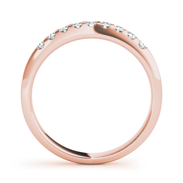 18K Rose Gold 1 ct tw Diamond Wedding Ring