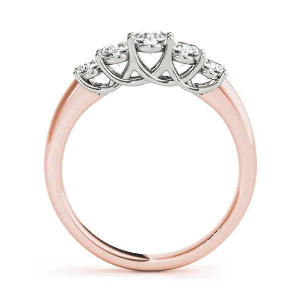 14K Rose Gold 1 ct tw Diamond Wedding Ring