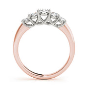 18K Rose Gold 1 ct tw Diamond Wedding Ring