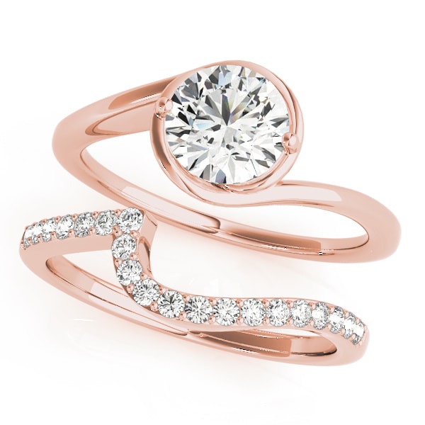 18K Rose Gold 1 ct tw Solitaire Diamond Engagement Ring