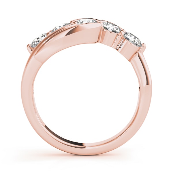 18K Rose Gold 1 ct tw Diamond Wedding Ring