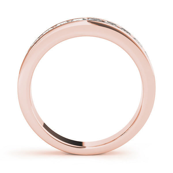 18K Rose Gold 1 ct tw Diamond Wedding Ring