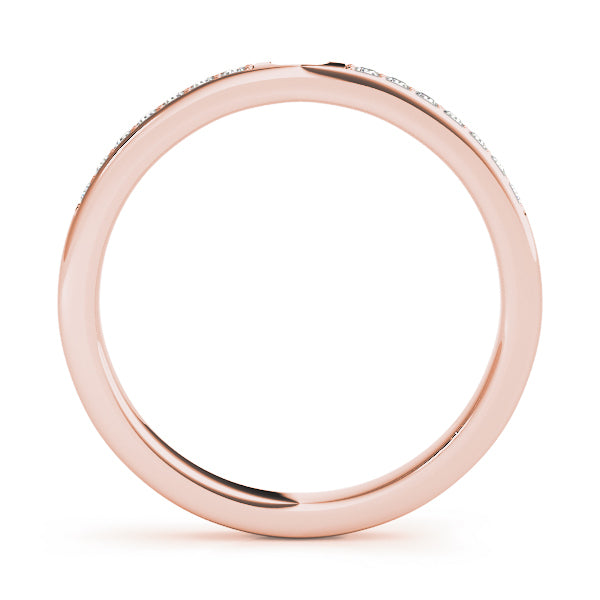 14K Rose Gold 1/10 ct tw Diamond Wedding Ring