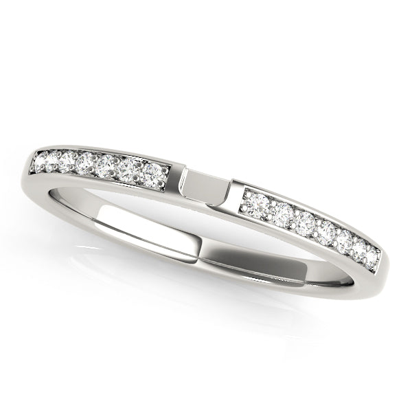 18K White Gold 1/10 ct tw Diamond Wedding Ring