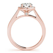 14K Rose Gold 2 3/8 ct tw Halo Diamond Engagement Ring