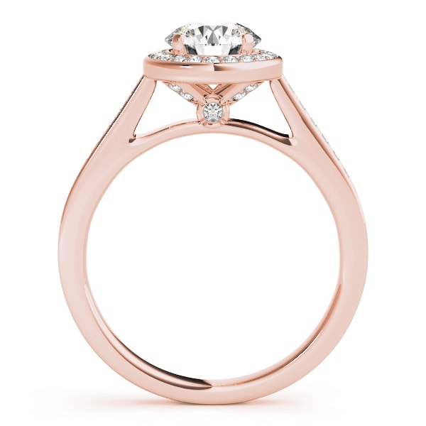 14K Rose Gold 2 3/8 ct tw Halo Diamond Engagement Ring