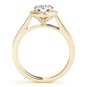 14K Yellow Gold 1 7/8 ct tw Halo Diamond Engagement Ring