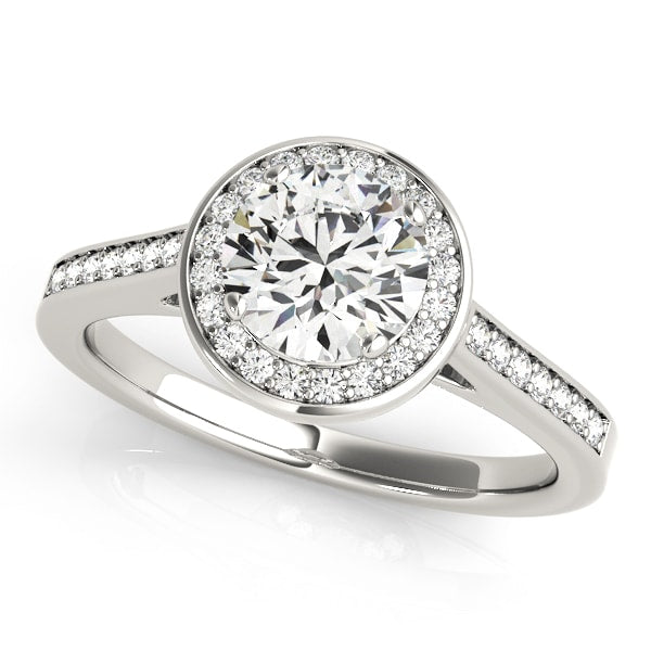 Platinum 2 3/8 ct tw Halo Diamond Engagement Ring