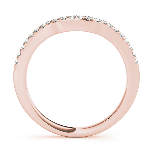 14K Rose Gold 1/5 ct tw Diamond Wedding Ring