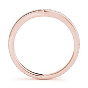 18K Rose Gold 1/4 ct tw Diamond Wedding Ring