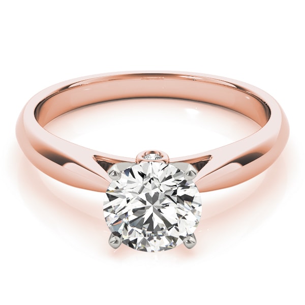 18K Rose Gold 1 ct tw Solitaire Diamond Engagement Ring