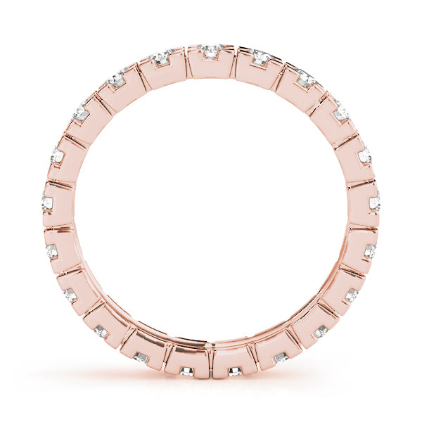 18K Rose Gold 1/2 ct tw Diamond Wedding Ring