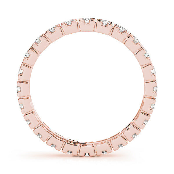 18K Rose Gold 3/8 ct tw Diamond Wedding Ring