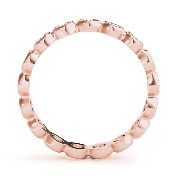 18K Rose Gold 5/8 ct tw Diamond Wedding Ring