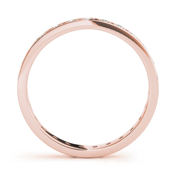 14K Rose Gold 1/4 ct tw Diamond Wedding Ring