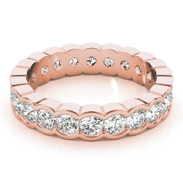 14K Rose Gold 7/8 ct tw Diamond Wedding Ring
