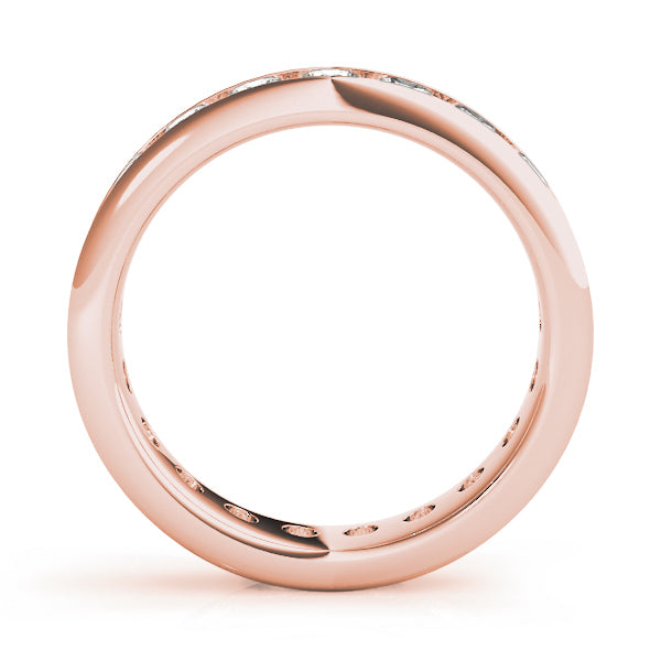 18K Rose Gold 7/8 ct tw Diamond Wedding Ring