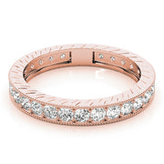 18K Rose Gold 3/8 ct tw Diamond Wedding Ring