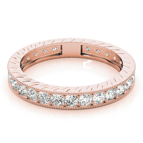 18K Rose Gold 3/8 ct tw Diamond Wedding Ring