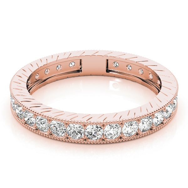 18K Rose Gold 3/8 ct tw Diamond Wedding Ring