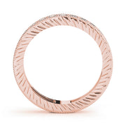 14K Rose Gold 3/8 ct tw Diamond Wedding Ring